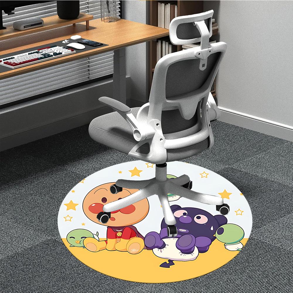 

1PC Anpanman Office Round Area Rug Suitable For Office, Under Office Chairs Bedroom Living Room Home Decor, Room Deco T1224015 80cm by 80cm