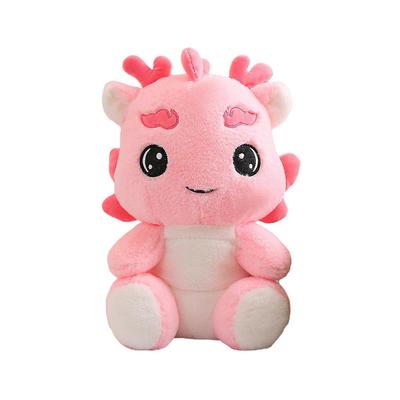 Rosa 35cm Simpatico Peluche Drago Cuscino Regalo Cotone PP Morbido Tatto Bambola Per Capodanno Matrimoni Decorazioni Natalizie