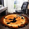 1pc Halloween Witch Office Round Area Rug, Under Office Chairs Bedroom Living Room Home Decor, Room Deco
