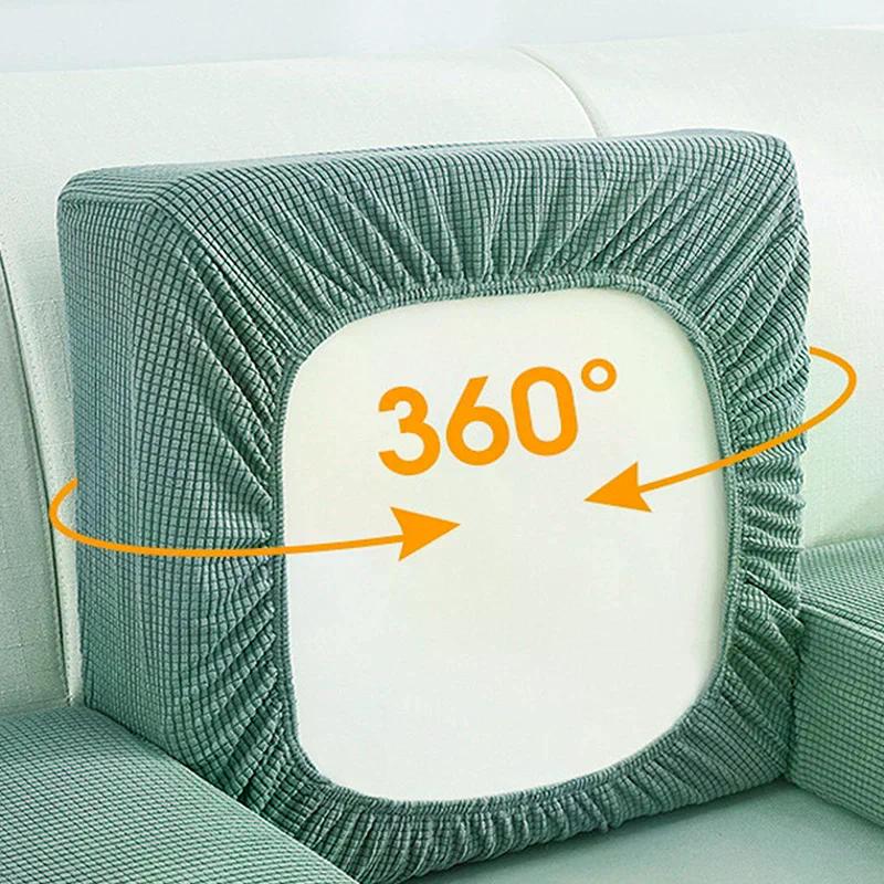 Elastischer Sofasitzbezug Dehnbarer 1-Sitzer Kissenüberzug Rutschfest Staub Sofa Couch Dicker Kissenbezug