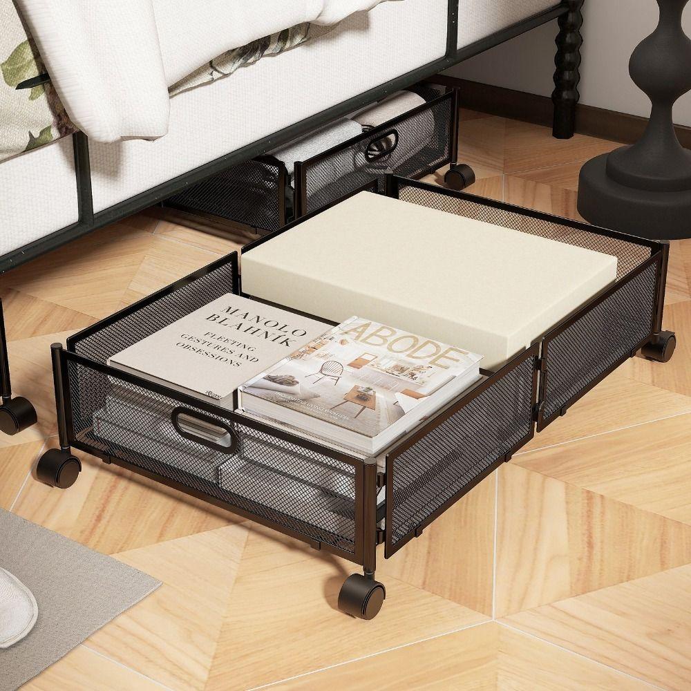 With Wheels Quilt Clothes Storage Bins Foldable Shoe Organizer Drawer  Sundries