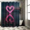 3D Neon Heart Beach Shower Curtain | Romantic And Modern Bathroom Decor