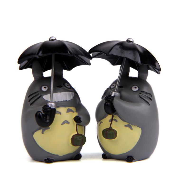 Totoro Umbrella Cute Holding Zongzi Mini Model Ornament For Landscape Props