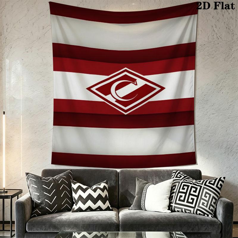 Spartak Moscow Gust Wall Hanging Printed Fabric Blanket Decorative Tapestries for Bedroom Living Room Home Decor