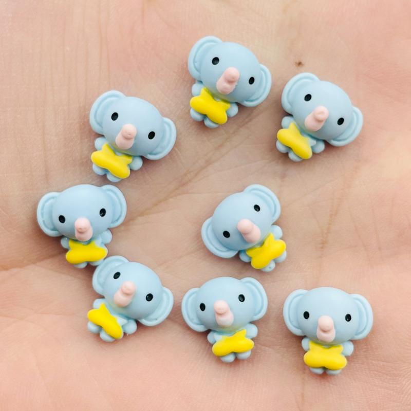 20 Pcs New Cute Mini Kawaii Cute Elephant Flat Back Resin Cabochons Scrapbook Diy Party Wedding Hairpin Accessories Craft A127