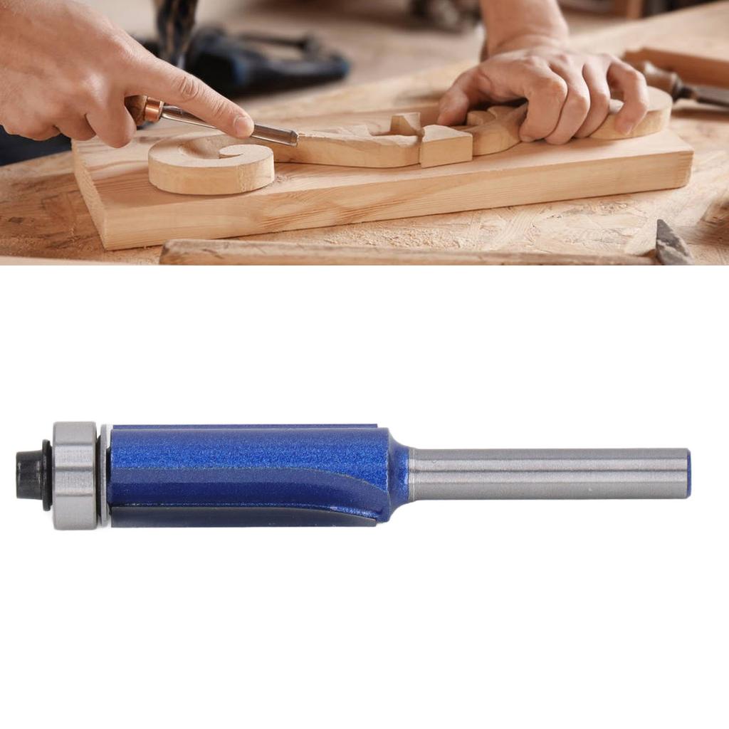 Blue Chamfer End Mill Professional Robust Stable   Trimming Milling Cutter Bit for Woodworking 6mm Shank