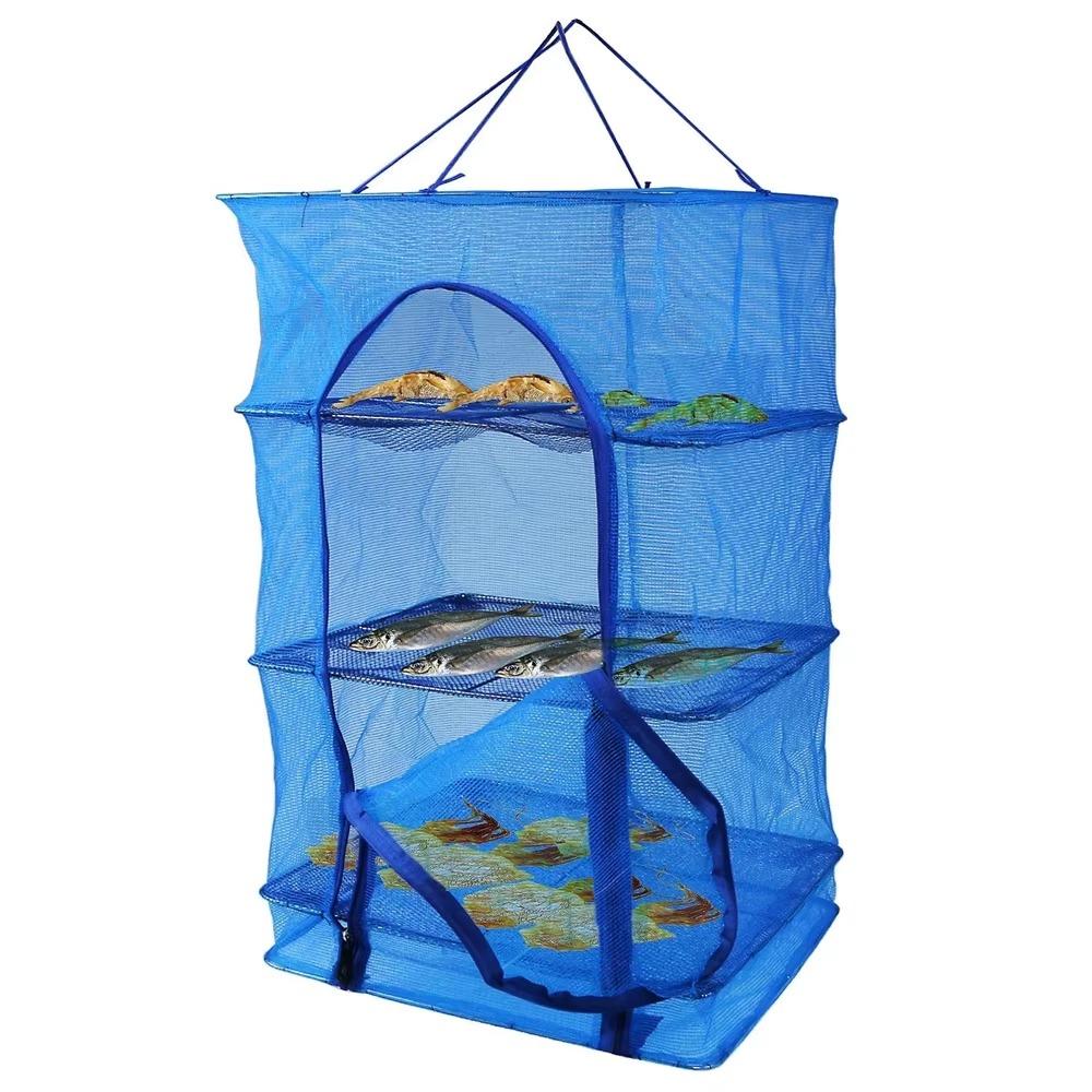 Foldable Food Drying Net Hanging Dry Goods Drying Fishing Net  Indoor And Outdoor