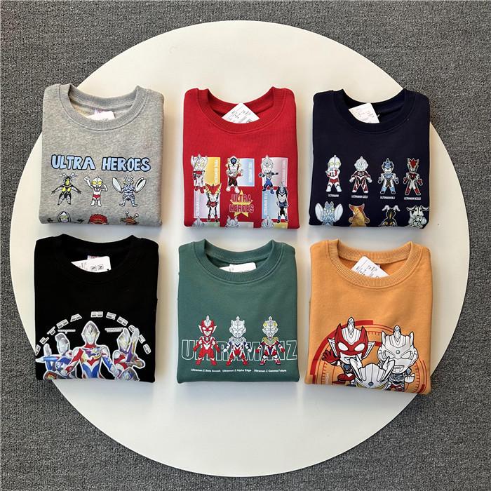 

2025 Spring Japanese Ultraman Series Terry Kids Pullover Sweatshirt 130 cm