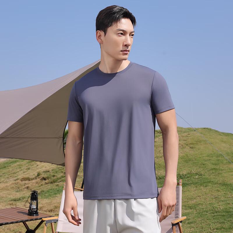 Buzhiyi Unisex Quick Dry Round Neck Short Sleeve Casual T-Shirt
