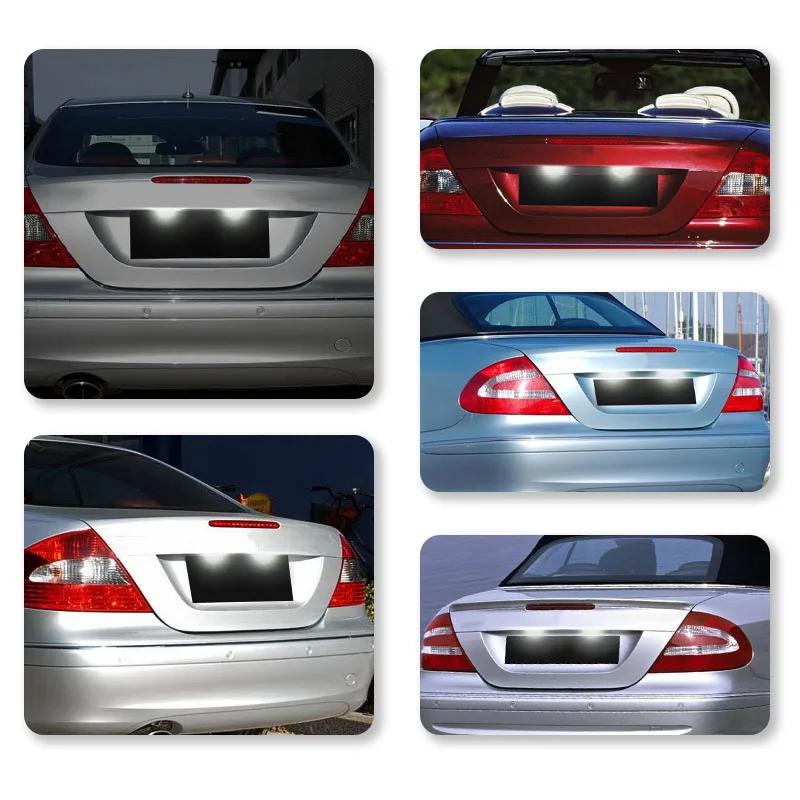 CanBus Error Free License Plate LED Light For Mercedes-Benz W203 5D 4D Door Number Lamp White 12V