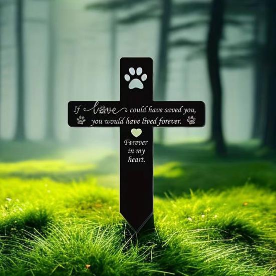 Pet Tombstone Religious Symbol Angel Shape Memorial Stone Pet Loss Gift Cat Dog Remembrance Headstone for Garden Yard