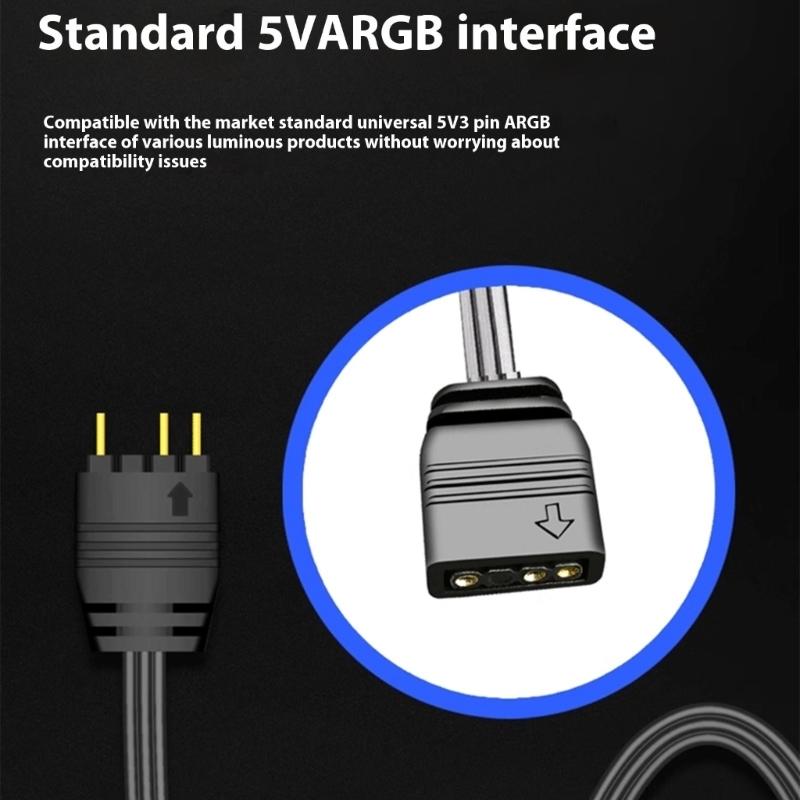 5V 3Pin Computer Motherboard Extension Cable ARGB Extension Adapter Cable ARGB Power Connector For PC Motherboard