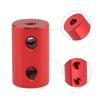 1PCS Rigid Shaft Coupling Aluminum Alloy Red Motor Coupler Connector Sleeve for RC / Airplane / Boat Motor Accessories with M4 Screws
