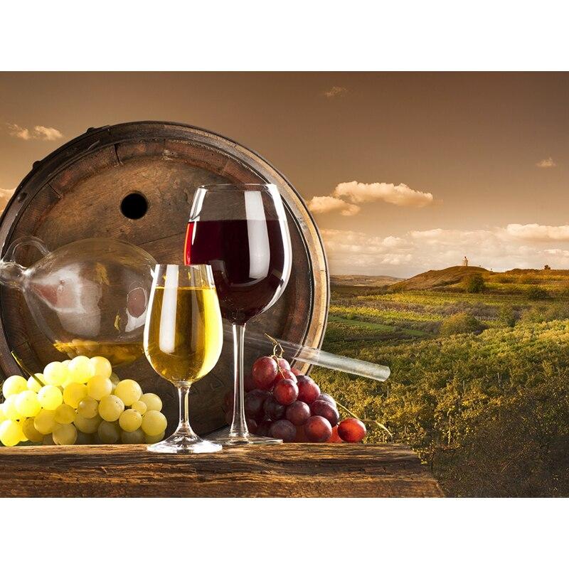 Nowy 5D DIY diament haft czerwone wino ścieg krzyżykowy piwnica na wino diamentowe malowanie w pełni z okrągłych wierteł mozaika do dekoracji domu prezent