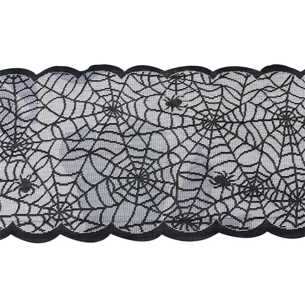 Polyester Lace Table Runner, Lace Table Runner Perfect For Halloween, Dinner Parties And Scary Nights