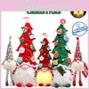 Gnomos de Natal Festivos com Luzes LED Boneca de Pelúcia Decorativa para Casa