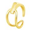 Cold Wind Irregular Lines Open Ring Titanium Steel Electroplated Ring Women's Simple and Exaggerated Accessories