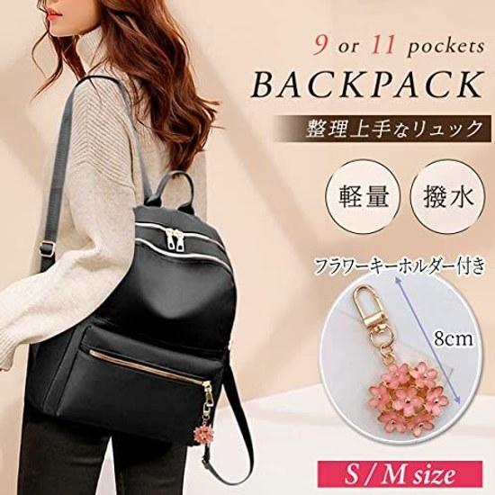 Fortulux Backpack Womens A4 Lightweight Large Capacity Waterproof Commuting Travel Black