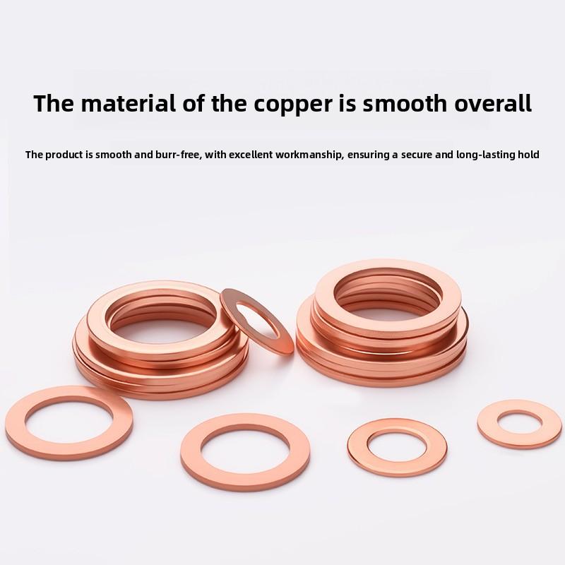 Boxed 111PCS Copper Flat Washers Sealing Ring Gasket O Ring Kit M1 M6 M8 M11 M11 M11 Oil Seal Set Assortment