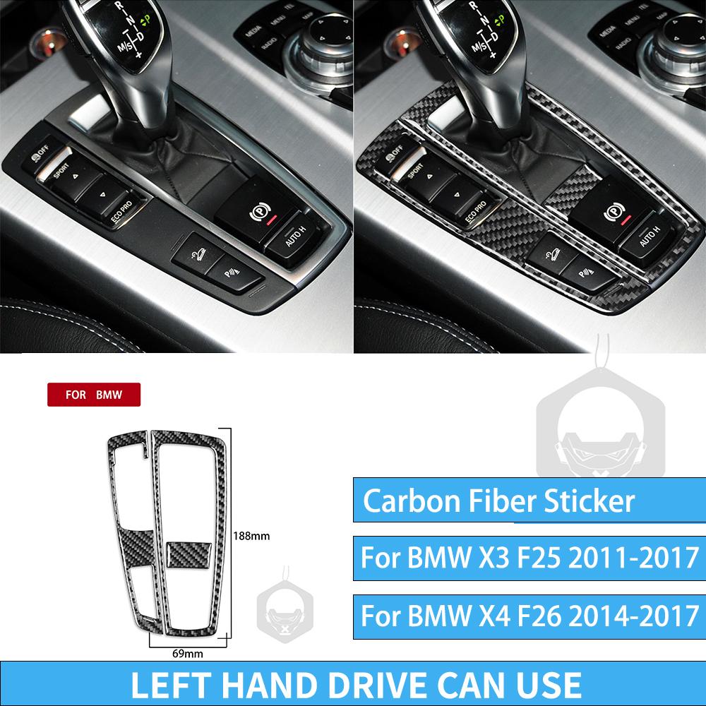 For BMW X3 F25 2011-2017 For X4 F26 2014-2017 Accessories Interior Dashboard Gear Outlet Full Set Kit Carbon Fiber Cover Sticker