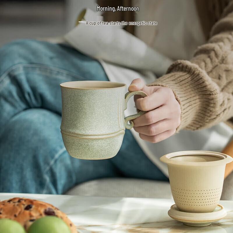 Edenus Spring Bamboo Ceramic Tea Cup