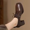 Neuer Stil Schnürschuhe mit spitzer Zehenpartie - Einzelschuh für Damen, Retro Damen High Heels