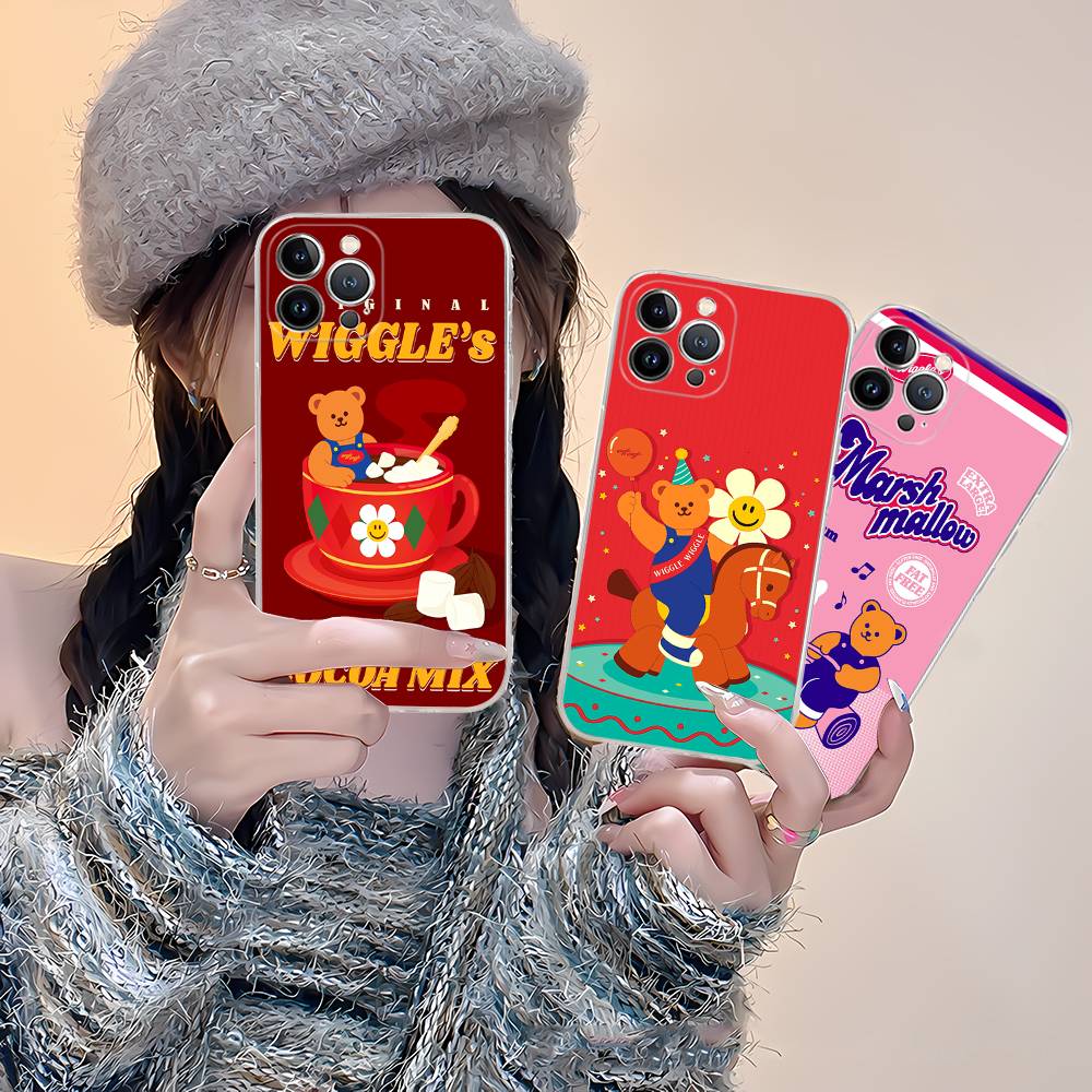 Cartoon Cute W-Wiggle W-WiggleS Phone Case For IPhone 17 16 15 14 13 11 12 Pro Max 16 Plus Transparent