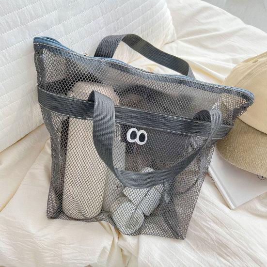 Summer Beach Tote Big Eyes Mesh Bag Sand-proof Waterproof Large Lightweight Travel Bag