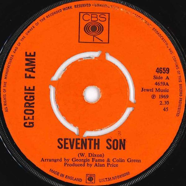 

7inch Record GEORGIE FAME - Seventh Son 4659 CBS 1969 UK Jazz Used
