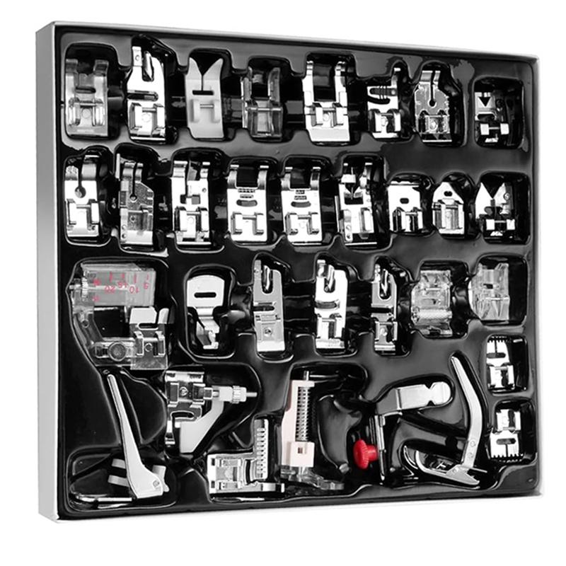 

M-Modern-32 Pcs Sewing Machine Presser Foot Set, Snap On Sewing Feet Fit For Singer, Brother, Babylock, Euro-Pro