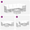Garden Sofa Set 6 pcs Black Poly Rattan