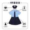 Kids Police Costume Role Play Set for Girls Halloween Performance Outfits