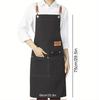 Multi Functional Canvas High-end Restaurant Apron with Multiple Pockets, Perfect for Cafes, Restaurants, and Fashionable Waist Workwear