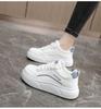 PLOVER Little White Shoes Women's Platform Versatile Sports Board Shoes 4.5CM Height Increase Simple and Comfortable Skirt Casual Running