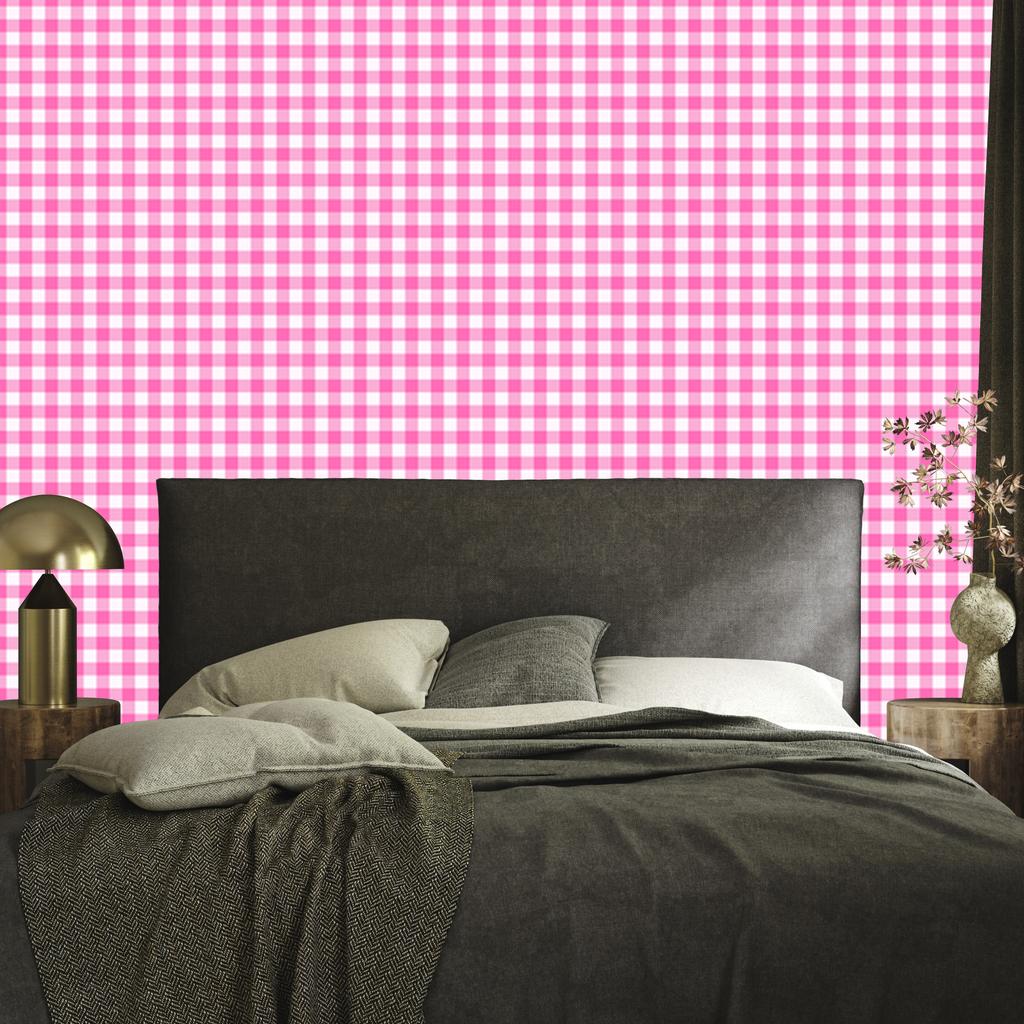 Wallpaper Fabric Pattern Powder Pink, White and Purple 50x1000