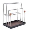 Cutting Board Rack Organizer Stainless Steel Kitchen Countertop Utensil Holder with Drain Tray for Scissors Peelers Cutters Desktop