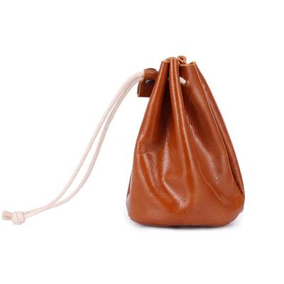 Portamonete e Portatrucchi in Pelle di Mucca Cerata Retro Giapponese per Donna - Multifunzionale e Carino Borsa per Auricolari