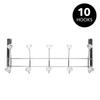10 Hook Over The Door Hook Rack Iron Towel Hook Storage Organizer Chrome Finish Towels Coats Hats Belts Accessories