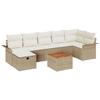 VidaXL Ensemble de Canapé de Jardin 8 Pièces avec Coussins Beige en Poly Rotin 3359463