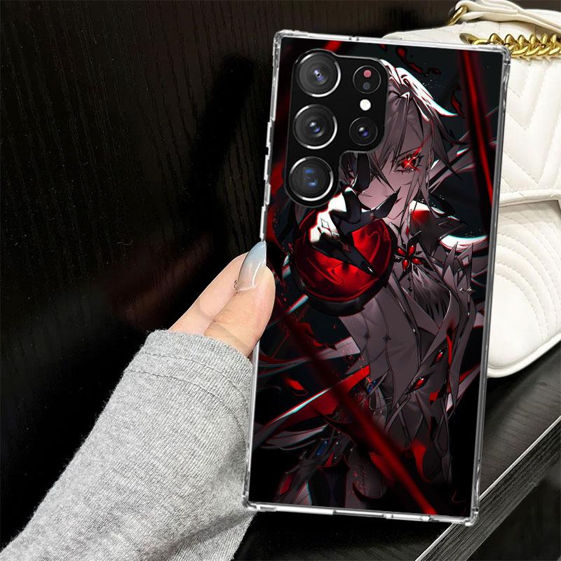 Arlecchino Genshin Impact Case for Samsung Galaxy S25 S24 S23 S22 Ultra Soft Phone Cover S25 Edge S21 Plus S20 FE S10 + Black Co