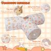 Suede T-shaped Tunnels Tubes Three-channel Foldable Hideout Pet Supplies Small Animal Tunnel Toys For Rabbits Guinea Pigs