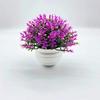 Plantas Artificiales en Maceta Flores Artificiales Adornos Pequeños Hierba de Cuatro Patas Pequeñas Plantas Verdes Hemisféricas