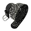 Adjustable Length Rivet Studded Waist Belt with PU Leather Full Studs for Trendy Rock Styles Enthusiasts Hiphop Decors