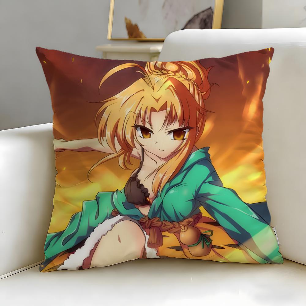 Anime The Ambition of Oda Nobuna Cushion Cover Soft  EasyWash Pillow Case  Versatile for Couch Bed Travel and Office