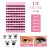 30P40P Hot Melt Multi-Haired False Eyelashes Segmented Self-Grafting Thick Natural Stage Flat False Eyelashes