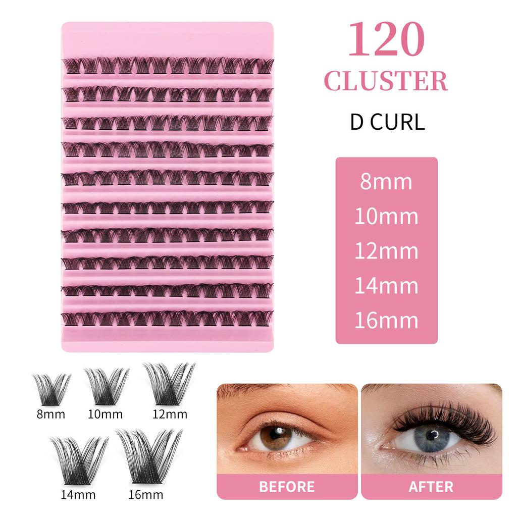 30P40P Hot Melt Multi-Haired False Eyelashes Segmented Self-Grafting Thick Natural Stage Flat False Eyelashes