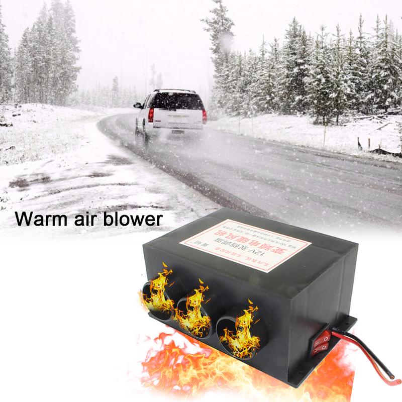 800W 3 Port Car Heater Defroster 12V 24V Universal Car Truck Heater Automotive Air Heater Auto Heater Defroster Electric Fan