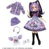 Takara Tomy Licca-chan Doll Cool Kuromi Outfit Set Casual Purple Dress 3 Years and Up