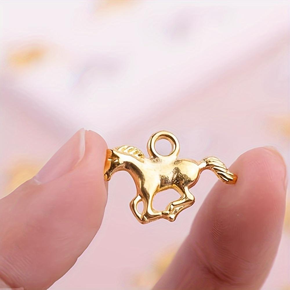 20/50/100pcs alloy material creative horse shaped pendant equestrian sports horse shaped pendant DIY retro zinc alloy jewelry accessories horse