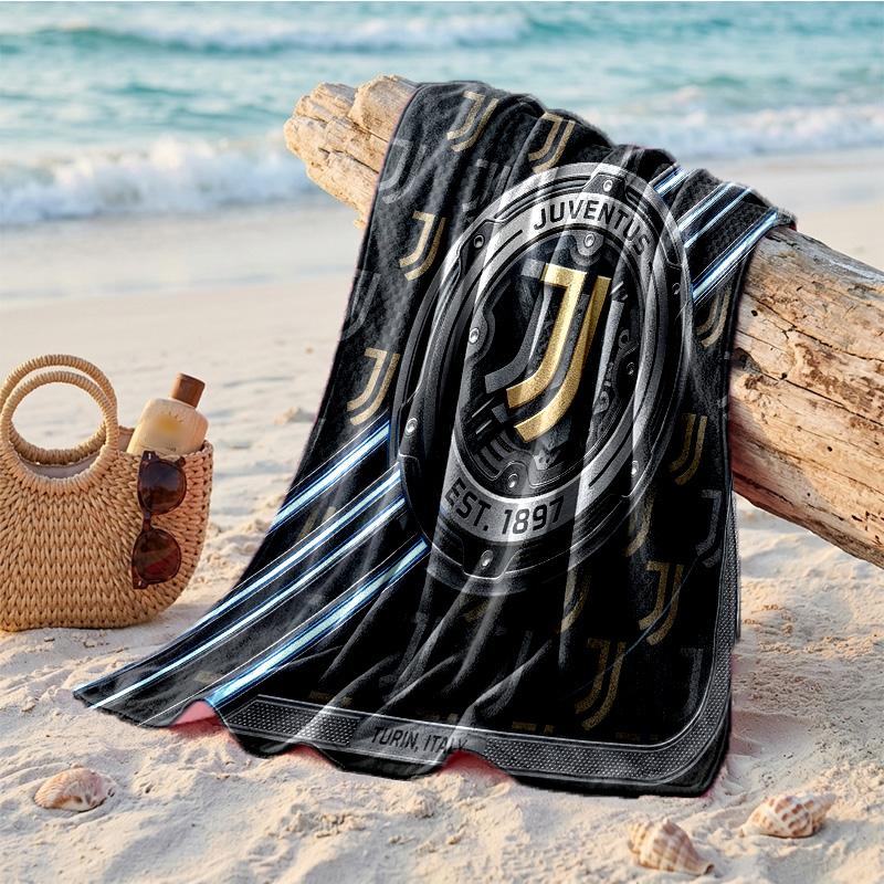 Asciugamano da Spiaggia in Microfibra con Stampa Juventus FC Asciugatura Rapida Assorbente Grande Asciugamano per Spiaggia Nuoto Viaggio